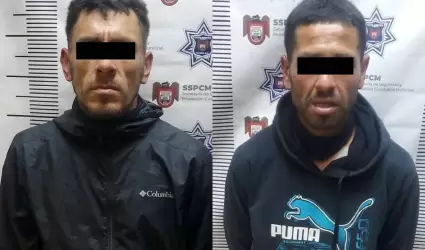 Capturan a dos sujetos tras asalto