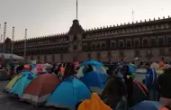 CNTE instala plant�n en el Z�calo de la Ciudad de M�xico