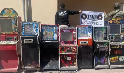M�quinas tragamonedas aseguradas en Ciudad Obreg�n