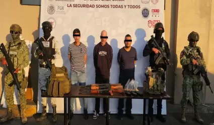 Aseguran armas, cartuchos, chalecos bal�sticos y domicilio en San Felipe