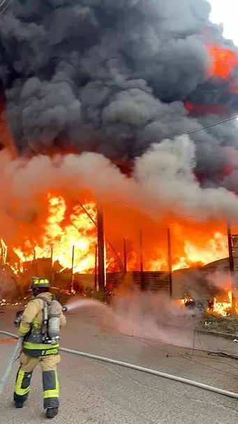 Bomberos atendieron incendio en recicladora de la colonia Garc�a