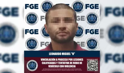 Vinculado a proceso por lesiones calificadas y tentativa de robo de veh�culo con