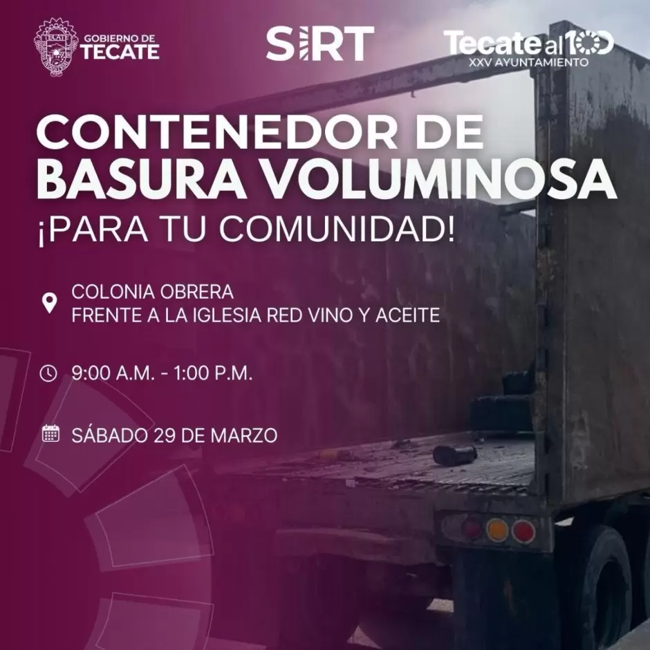 Acercar�n contenedores para residuos voluminosos