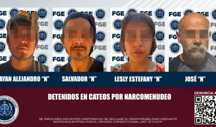 Detenidos tras cateos