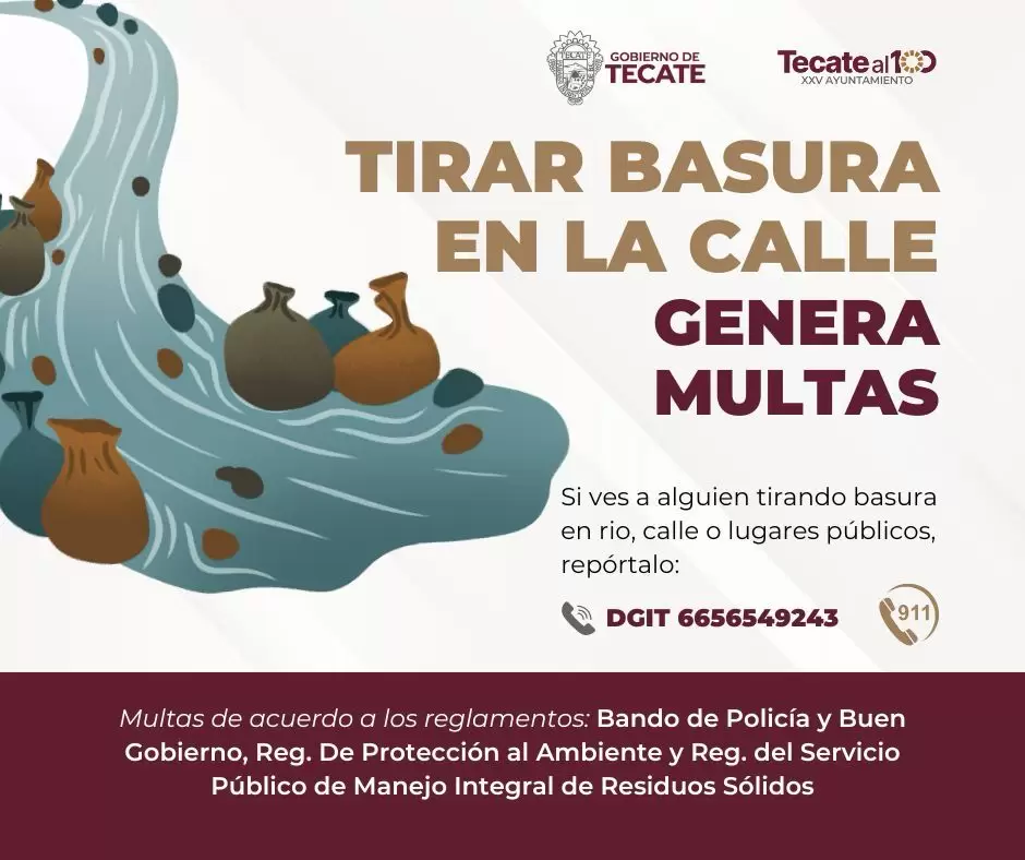 Sancionan a sujeto captado tirando basura en el r�o