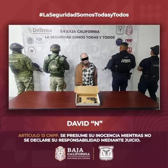 Detenido por presuntamente detonar un arma de fuego en Maneadero