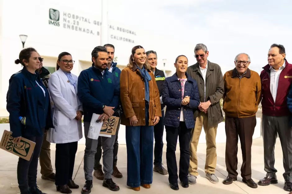 Presidenta Sheinbaum y Gobernadora de BC visitan Hospital 23 del IMSS en Ensenada