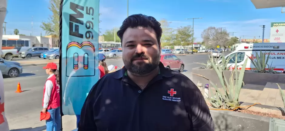 Samuel Ramos, coordinador local de Cruz Roja Hermosillo.