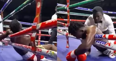Gabriel Oluwasegun muri� en pleno combate.