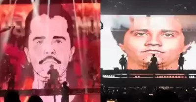 Concierto donde se proyectaron im�genes de "El Mencho"
