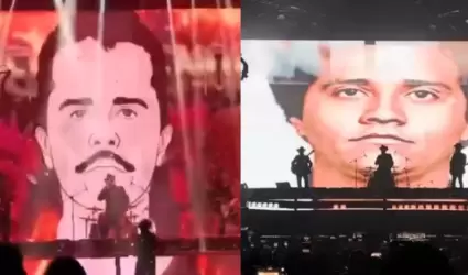 Concierto donde se proyectaron im�genes de "El Mencho"