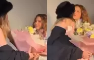 Belinda sorprende a Shakira con hermoso ramo de flores