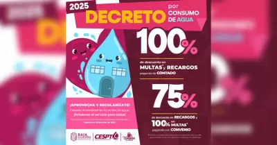Decreto de condonaci�n de recargos por consumo de agua