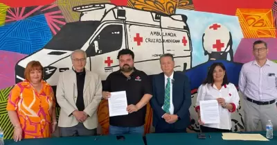 Firma de convenio entre Cruz Roja y Cl�nica Veintec