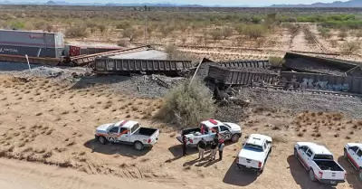 Descarrila tren de carga cerca de Estaci�n Pesqueira