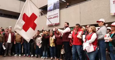 Da presidente municipal Ismael Burgue�o banderazo de arranque al Boteo Masivo Cr