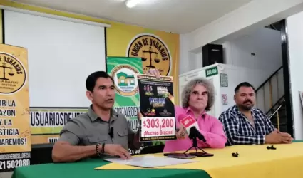 Uni�n de Usuarios entrega lo recaudado en el Baile Grupero con Causa