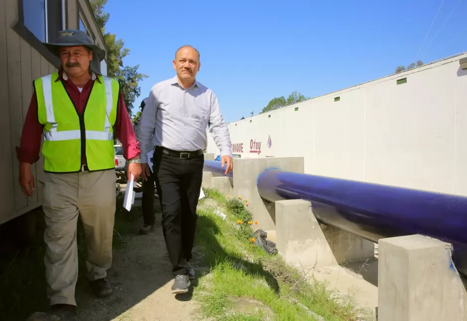 Recuperan servicio del agua colonias aleda�as al tanque Otay