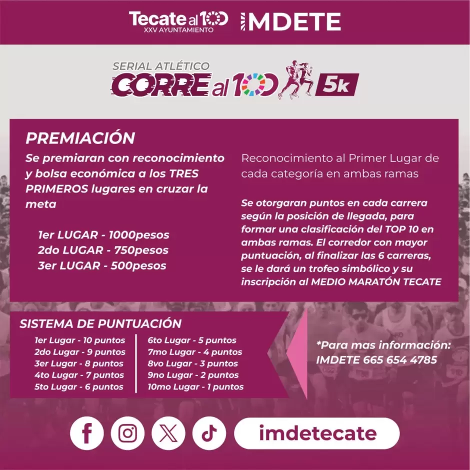Serial Atl�tico "Corre al 100" en Tecate