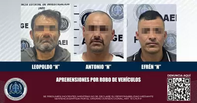 Tres pr�fugos de la justicia capturados