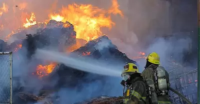 Incendio de recicladora