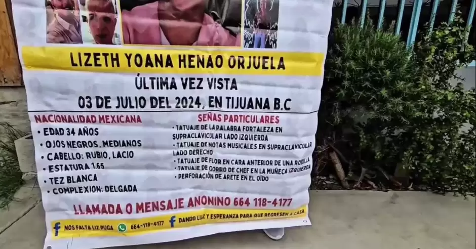 Familia de joven colombiana desparecida
