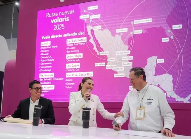 Despega BC con nueva ruta Volaris y mayor capacidad de transporte a�reo: Gobernadora Marina del Pilar en Tianguis Tur�stico