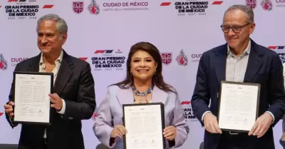 Firma de convenio para el Gran Premio de M�xico de la F1