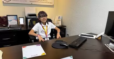 Exhorta ni�a secretaria del Agua a cuidar el vital l�quido
