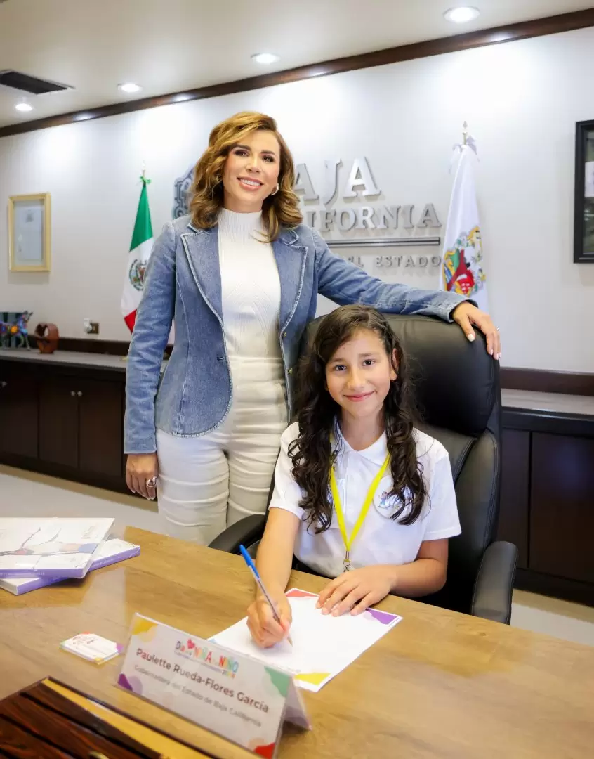 Asume ni�a Paulette Rueda Flores como gobernadora de Baja California por un d�a