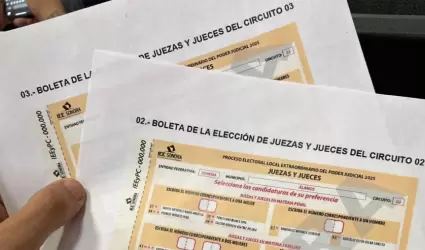Boletas para elecci�n judicial en Sonora