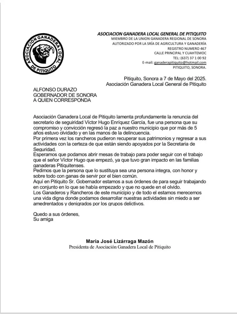 Asociaci�n Ganadera Local de Pitiquito