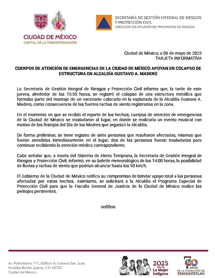 Comunicado Protecci�n Civil