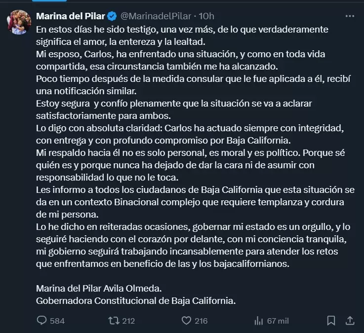 Publicaci�n de Marina del Pilar �vila