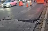 Cierran carril del bulevar Colosio por levantamiento de concreto hidr�ulico