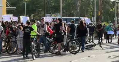 Manifestaci�n de ciclistas