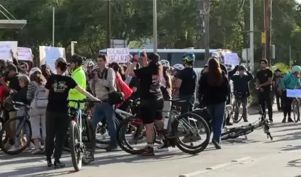 Manifestaci�n de ciclistas