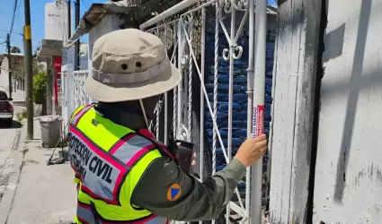 Notifican a 19 viviendas de la colonia S�nchez Taboada por inestabilidad de talu