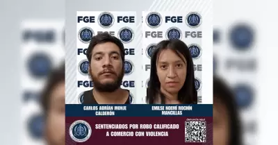 Pareja recibe sentencia por robo con violencia a joyer�a