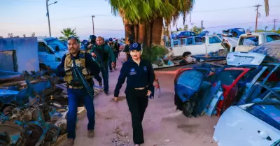 Operativos en yonkes para combatir el robo de veh�culos