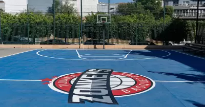 Reinauguran canchas deportivas del Club de Ni�os y Ni�as