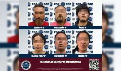 Detenidos en cateos contra narcomenudeo