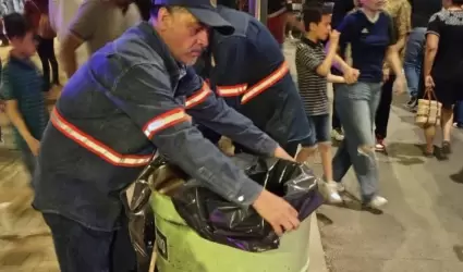 Recolecci�n de basura en las Fiestas del Pitic