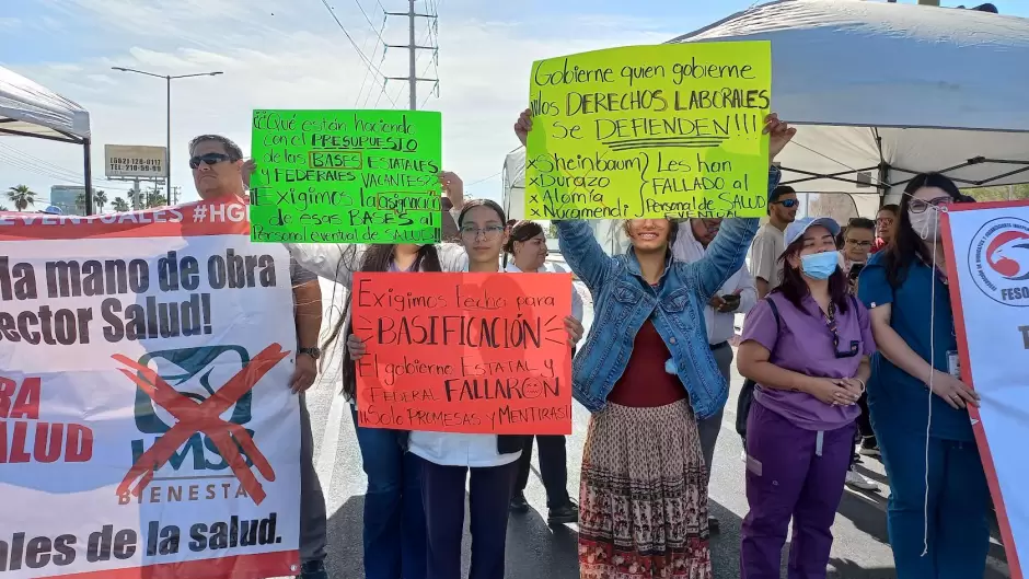 Manifestaci�n de personal de Salud