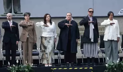 Guadalupe Taddei encabeza la ceremonia c�vica previa al arranque de la jornada e