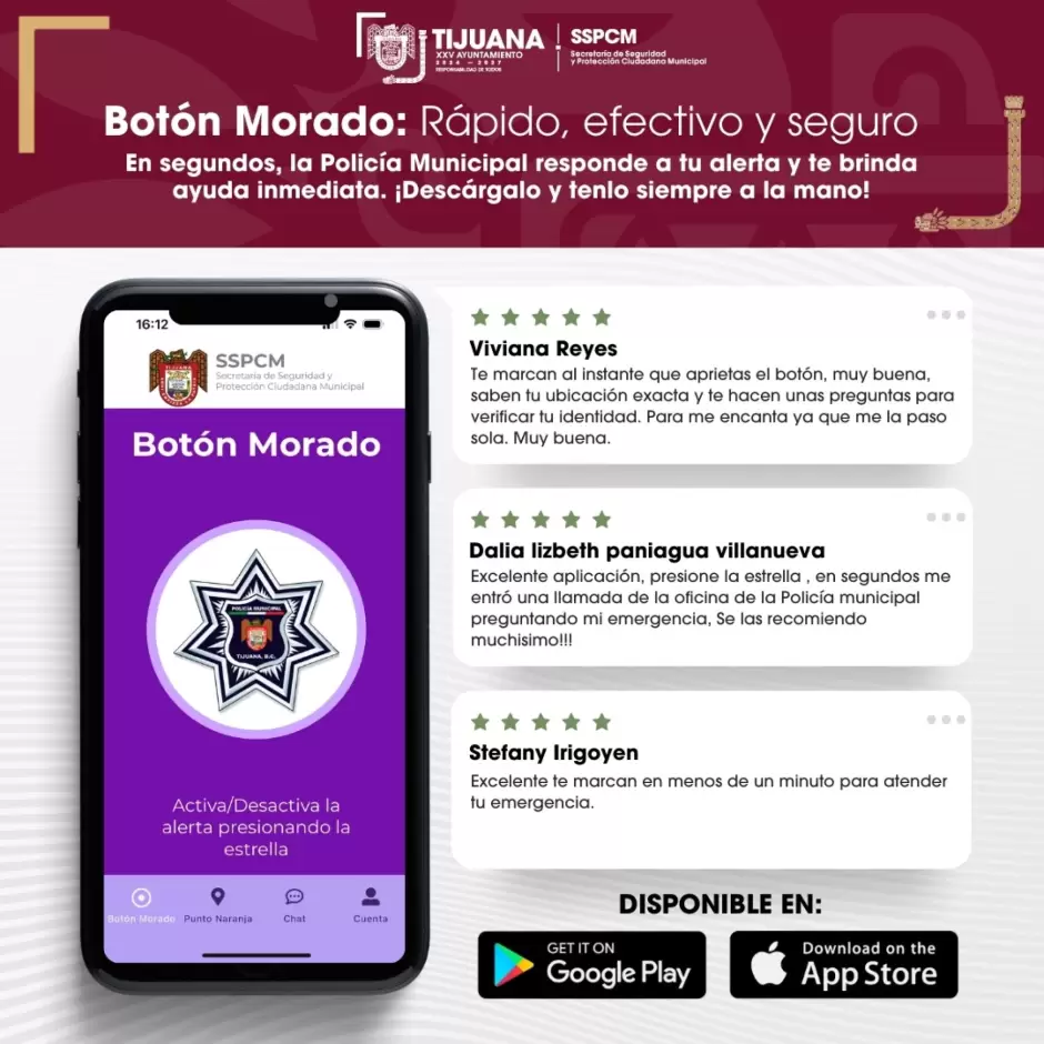 Aplicaci�n "Bot�n Morado"