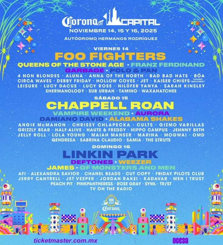 Foo Fighters y Linkin Park se presentar�n en el Corona Capital 2025