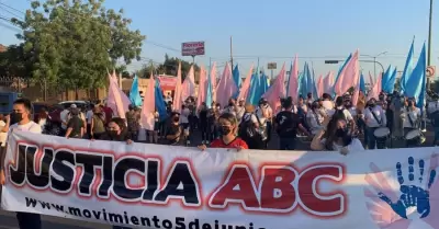 Marcha por la justicia en incendio de la Guarder�a ABC