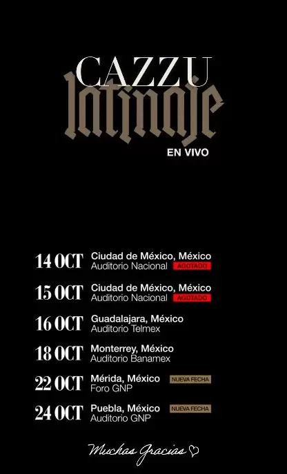 Cazzu logra doble 'Sold Out' en M�xico y anuncia nuevas fechas