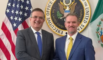 Marcelo Ebrard se re�ne con Jamieson Greer, representante comercial estadouniden